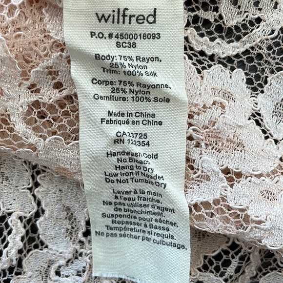 SzXS Wilfred Madeleine Lace Boho tank in a peach/cream colour EUC - Picture 7 of 7